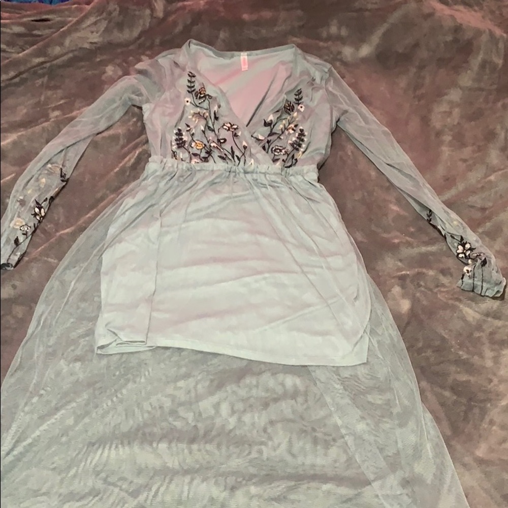 Seafoam tule dress
